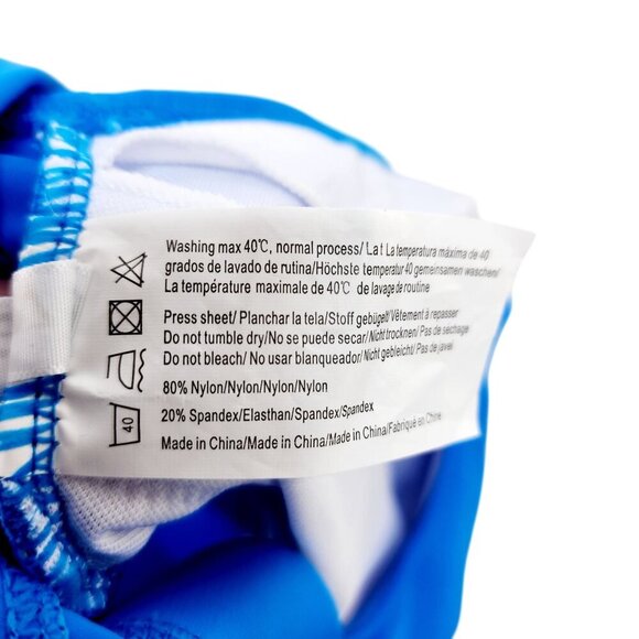 Womens Bright Blue Racerback Sports Bra Size  M Aimage Stretch  Supportive Fit - Picture 6 of 6